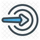Enter The Circle Arrow  Icon