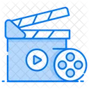 Entertainment Action Clapperboard Icon