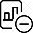 Balkendiagramm Papier Minus Symbol