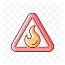 Brennbar Zeichen Feuer Symbol