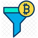 Tri Du Bitcoin Entonnoir Bitcoin Filtre Bitcoin Icône