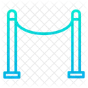 Guardrail Stanchions Rope Barrier Icon