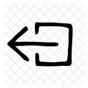 Handdrawn Appicons Exit Square Left Icon