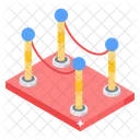 Entrance Pole Barrier Stand Rope Stand Icon