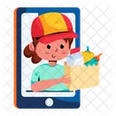 Entrega de comestibles  Icono