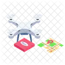 Drone Entrega Comida Icono