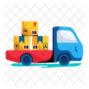 Camion De Envio Entrega De Paquetes Servicio De Entrega Icono