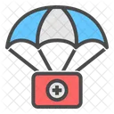 Entrega por paracaídas  Icono