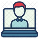 Entrepreneur Icons With Laptop Icon