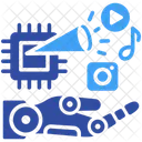 Entretenimiento Medios Chip Icono