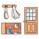 Mudroom Entryway Wood Icon