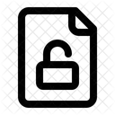 Datei Entsperren Dokument Entsperren Entsperren Icon