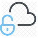 Entsperren Cloud Netzwerk Symbol