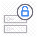 Entsperren Server Datenbank Symbol