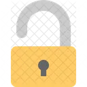 Entriegelt Offen Sicherheit Symbol