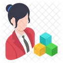 Weiblich Entwicklerin Programmiererin Icon