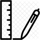 Entwurfswerkzeuge Bleistift Lineal Symbol