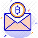 Envelope Bitcoin Correio Bitcoin Postagem Bitcoin Ícone