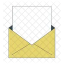 Envelope Open Gold  Icon