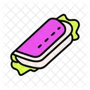 Wrap Restauration Rapide Sandwich Icône