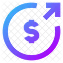 Círculo-de-envío-de-dinero  Icono