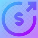 Círculo-de-envío-de-dinero  Icono