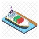Buque De Carga Entrega De Envios Envio Maritimo Icon