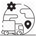 Remessa Mundial Entrega Global Entrega Mundial Ícone