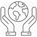 환경보전 얇은선 아이콘 아이콘