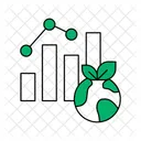 Environmental Data Bar Graph Progress Bar Icon