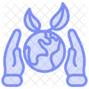 Environmental Ethics Duotone Line Icon 아이콘