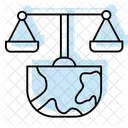 Environmental Justice Color Shadow Thinline Icon 아이콘