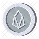 Eos Plata Criptomoneda Cripto Icono