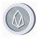 Eos Silver Cryptocurrency Crypto Icon