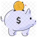 Epargne Banque Dargent Tirelire Icône