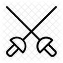 Attaque Escrime Jeu Icône