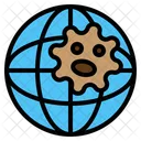 Epidemic Disaster Nature Virus Globe Icon