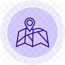 Carte Epingle Ligne Icone Icon