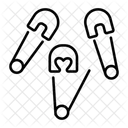 Epingles De Surete Fermoirs Accessoire Icône