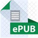 Epub 파일 Epug 파일 형식 아이콘