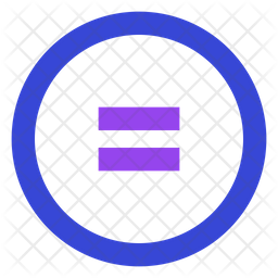 Equal Circle Icon - Download In Dualtone Style