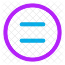 Equal Sign Circle Icon