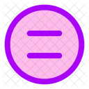 Equal Sign Circle Icon