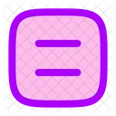 Equal Sign Square Icon