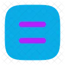 Equal Sign Square Icon