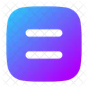 Equal Sign Square Icon