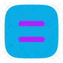 Equal Sign Square Icon