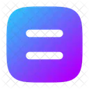 Equal Sign Square Icon