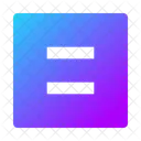 Equal Sign Square Icon