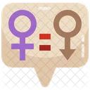 Equality Talking Speech Bubble Icon